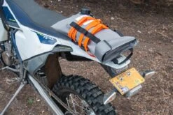 Giant Loop Armadillo Bag -ATOMIC MOTO SALE 1 gallon Armadillo Bag on motorcyle rack 1024x683 1 1024x683 1