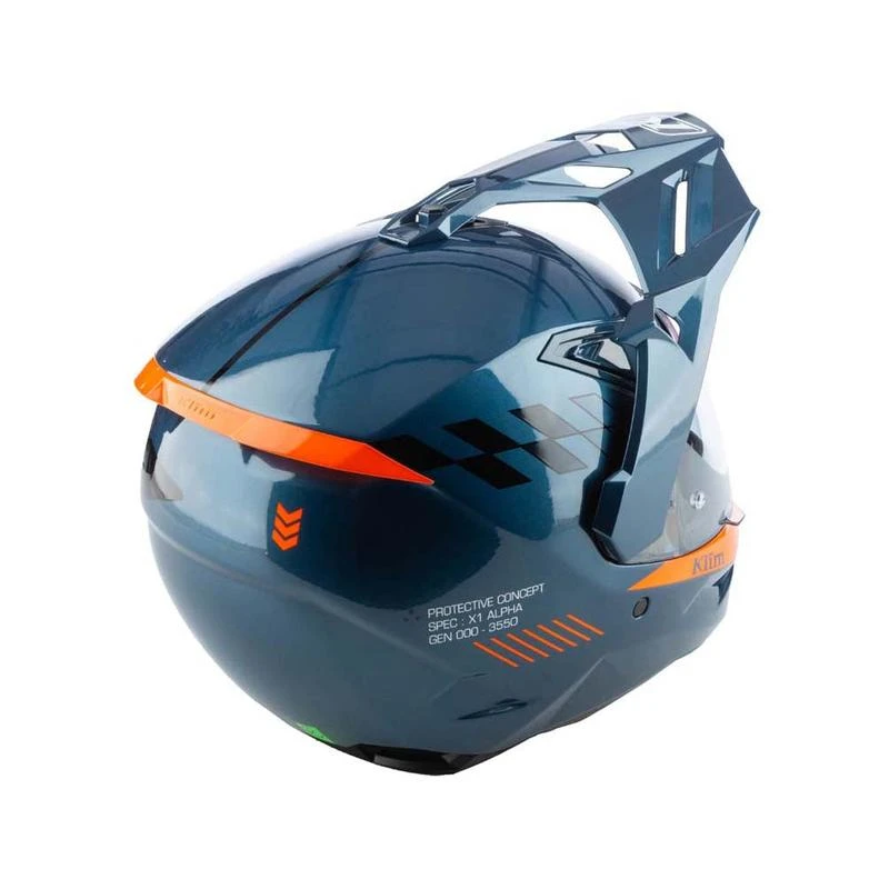 Klim X1 Alpha Helmet ECE DOT Klim X1 Alpha Helmet ECE DOT -ATOMIC MOTO SALE 3550 000 GlossConceptPetrol StrikeOrange 02