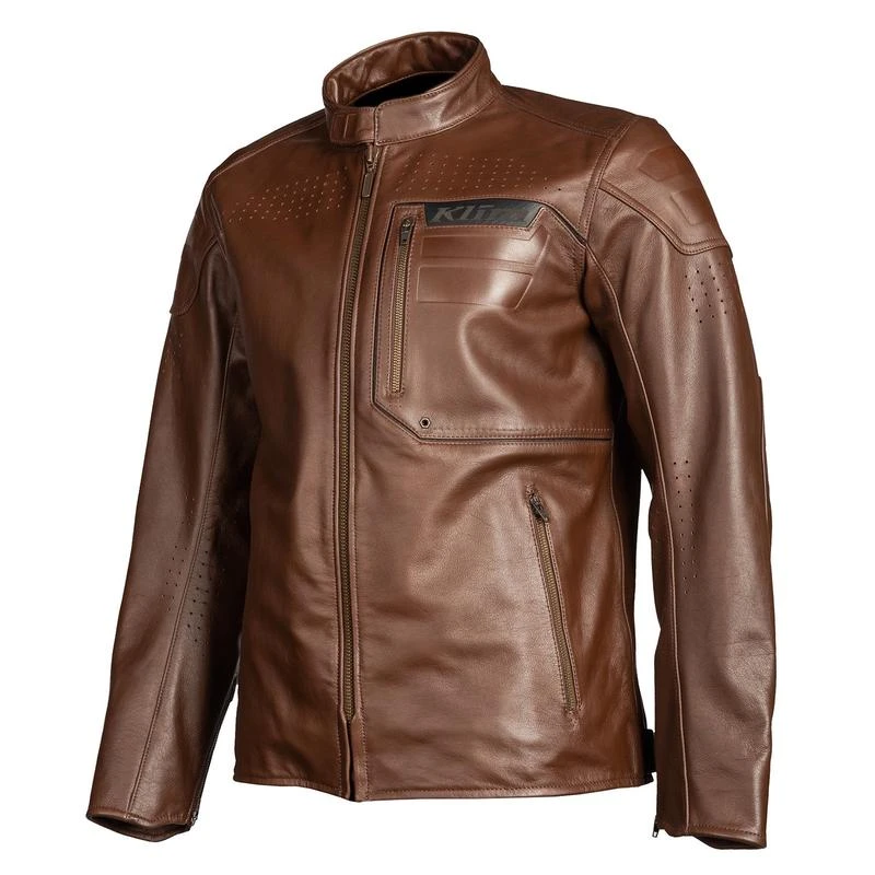 Klim Sixxer Leather Jacket Klim Sixxer Leather Jacket -ATOMIC MOTO SALE 5150 000 Sienna 20Brown 01