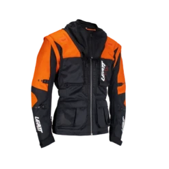 Leatt Jacket Moto 5.5 Enduro -ATOMIC MOTO SALE 5 5 Enduro Hood Orange Front Right 5024080110