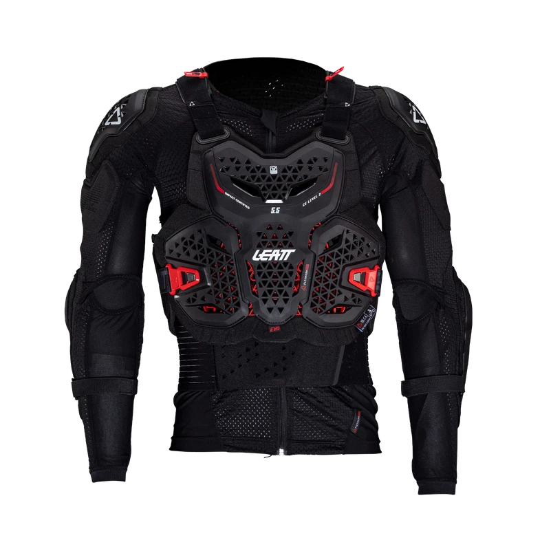Leatt Body Protector 5.5 Evo Leatt Body Protector 5.5 Evo -ATOMIC MOTO SALE Leatt 5 5 Black Body Protection Evo Front 5025202340