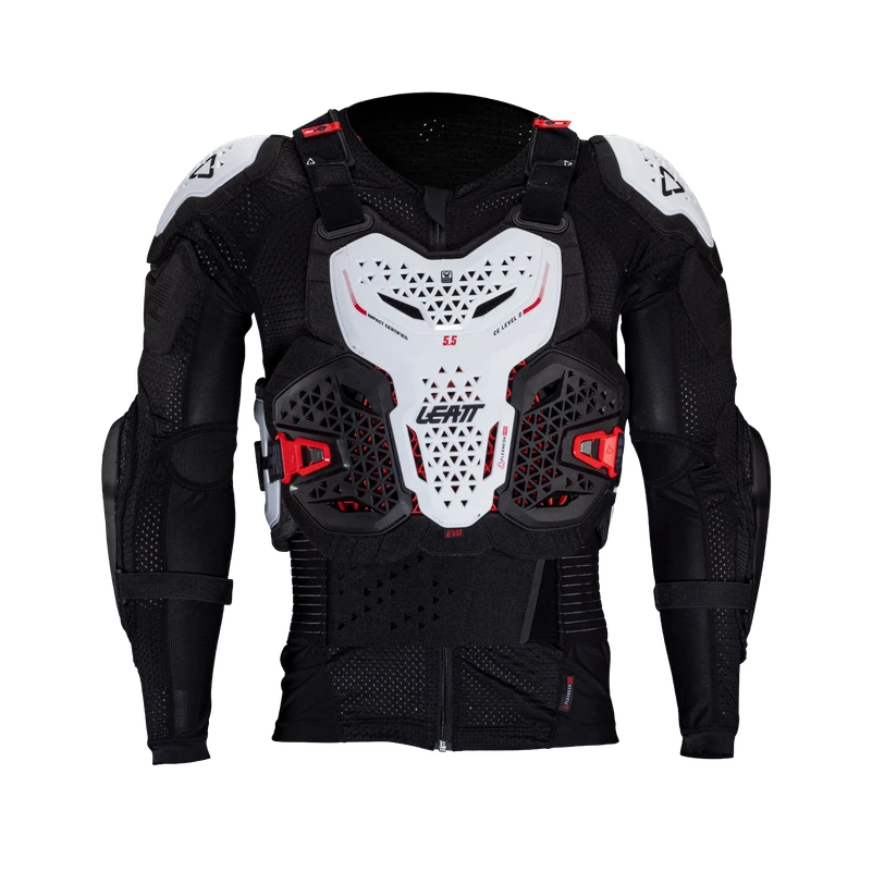 Leatt Body Protector 5.5 Evo Leatt Body Protector 5.5 Evo -ATOMIC MOTO SALE Leatt 5 5 White Body Protection Evo Front 5025203343