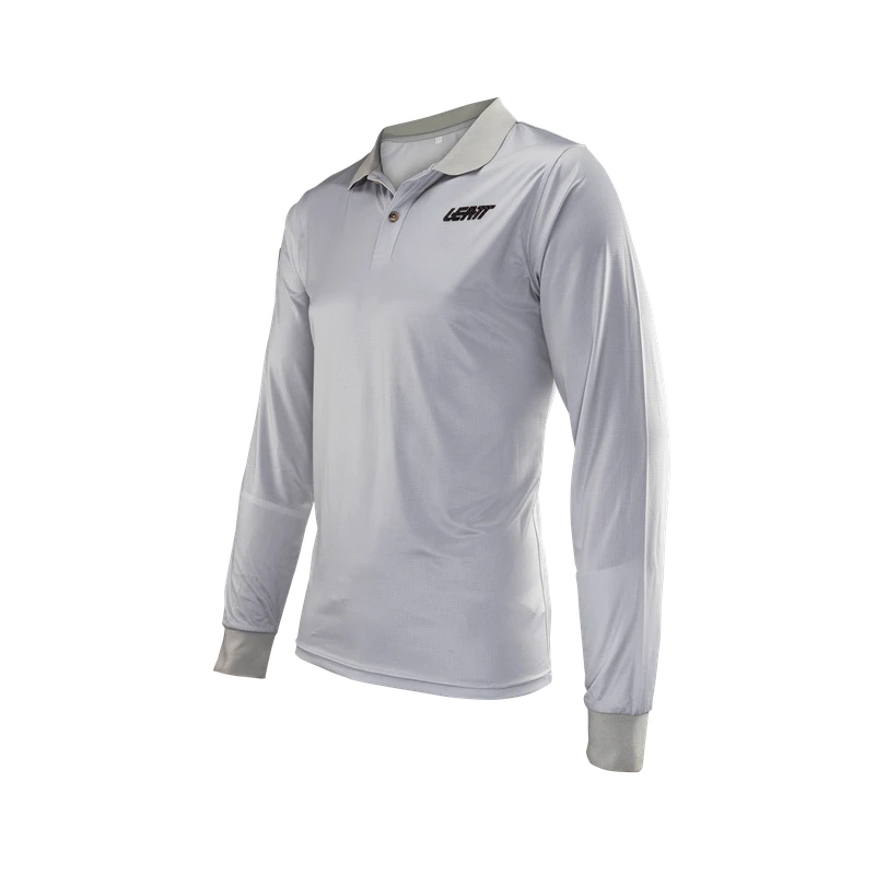Leatt Polo Shirt Team Long Leatt Polo Shirt Team Long -ATOMIC MOTO SALE Polo Shirt Team LongSteel Front Left 5024400230