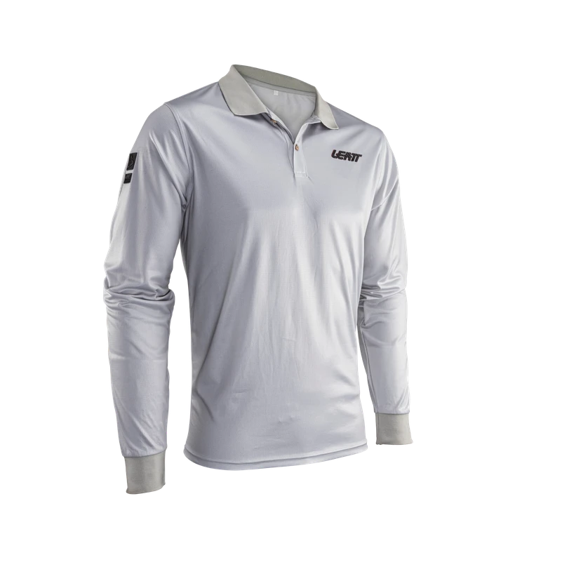 Leatt Polo Shirt Team Long Leatt Polo Shirt Team Long -ATOMIC MOTO SALE Polo Shirt Team LongSteel Front Right 5024400230