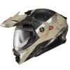 Scorpion EXO-AT960 Modular Helmet Topographic -ATOMIC MOTO SALE Scorpion Exo AT960 Topographic Modular sand black profile left