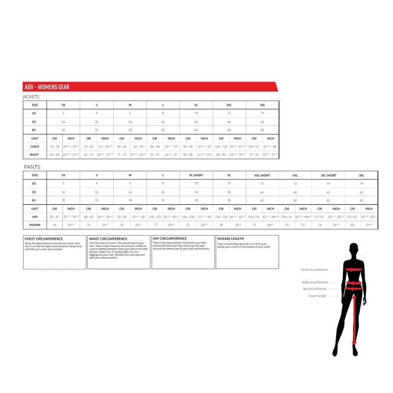 Leatt Jacket ADV FlowTour 5.5 Women Leatt Jacket ADV FlowTour 5.5 Women -ATOMIC MOTO SALE SizingChart ADVWomensGear