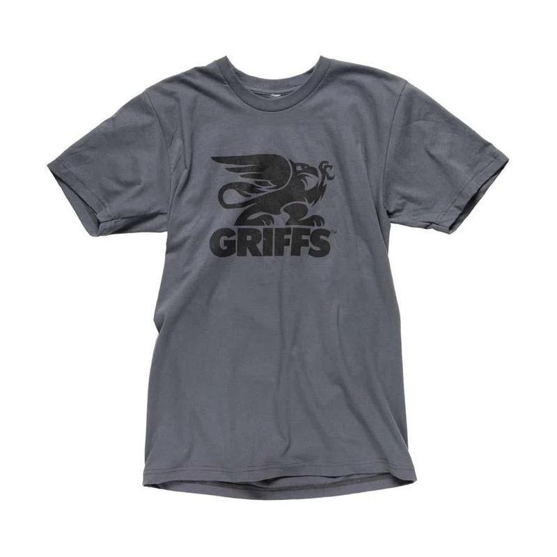 GRIFFS Classic Tee Dark Gray GRIFFS Classic Tee Dark Gray -ATOMIC MOTO SALE Tee Gray Front 5000x5000 66ffc408 3f4a 4f37 86e3 c226a5577f0b