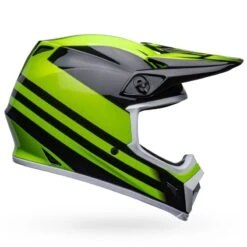 Bell MX-9 MIPS Helmet -ATOMIC MOTO SALE bell mx 9 mips dirt motorcycle helmet disrupt gloss black green right