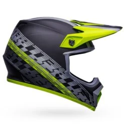 Bell MX-9 MIPS Helmet -ATOMIC MOTO SALE bell mx 9 mips dirt motorcycle helmet offset matte black hi viz yellow right