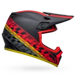 Bell MX-9 MIPS Helmet -ATOMIC MOTO SALE bell mx 9 mips dirt motorcycle helmet offset matte black red right